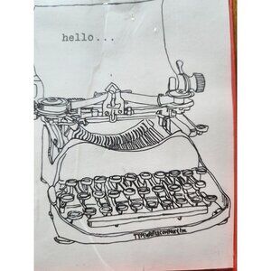 Vintage Hallmark Typewriter Greeting Note Cards 10 Cards Sealed